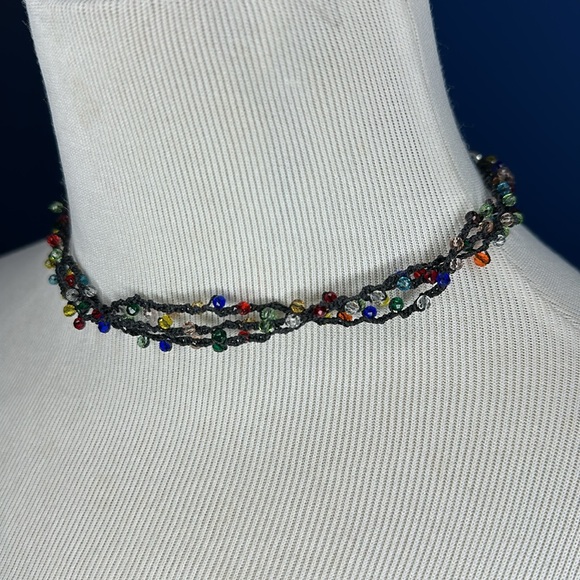 Crochet crystal choker - Picture 2 of 9